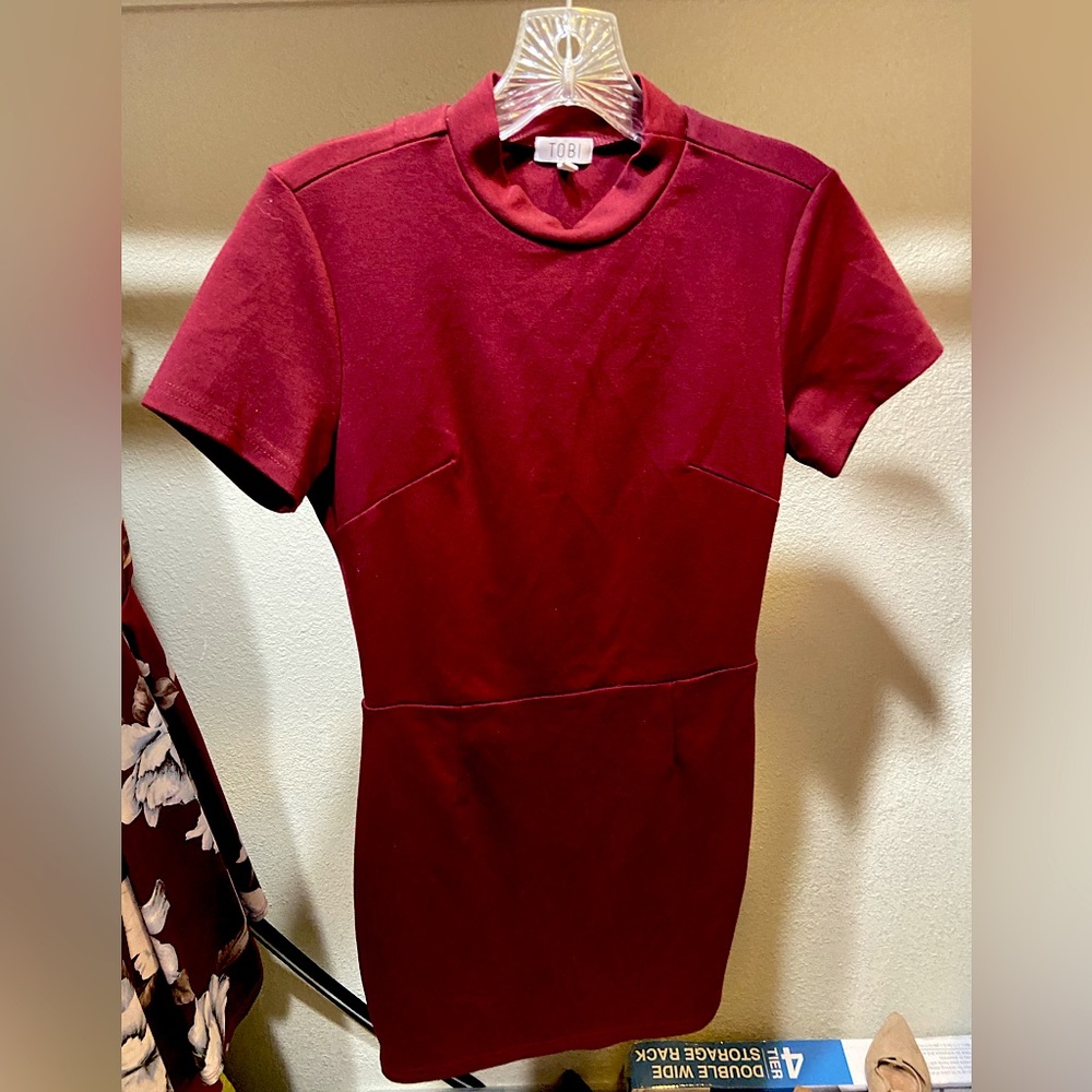 Maroon Mini Dress